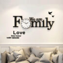 DIY Alphabet Family Wall Clock Modern Design Clocks