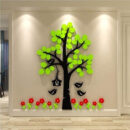 Green Tree and Red Flowers Wall Decor (H-306)