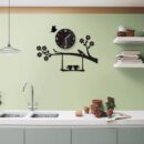 Tree Bird Coffee Cup 3D Wall Clock