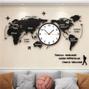 World Map Acrylic Wall Clock